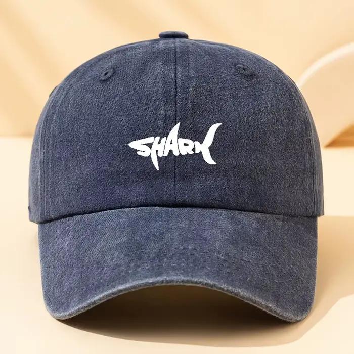 Casquette de baseball à imprimé requin à la mode