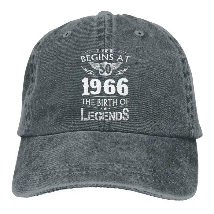 La vie commence à 50 - 1966 La naissance d'ATIONS se termine Casquette de baseball pour hommes 50 ans Born en 1971