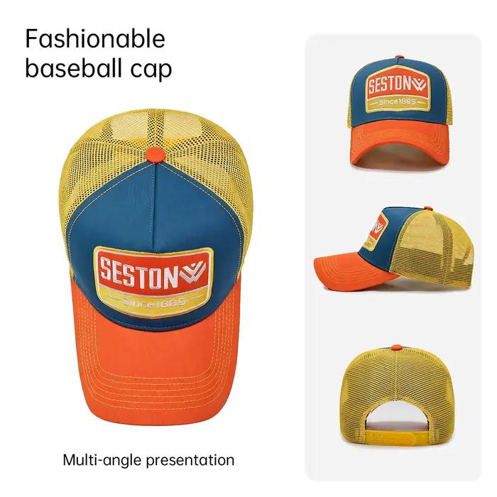 Casquette de marque unisexe en polyester pour homme, casquette de baseball réglable pour grandes tailles de tête, style sportif pour homme, protection solaire tout au long de l'année