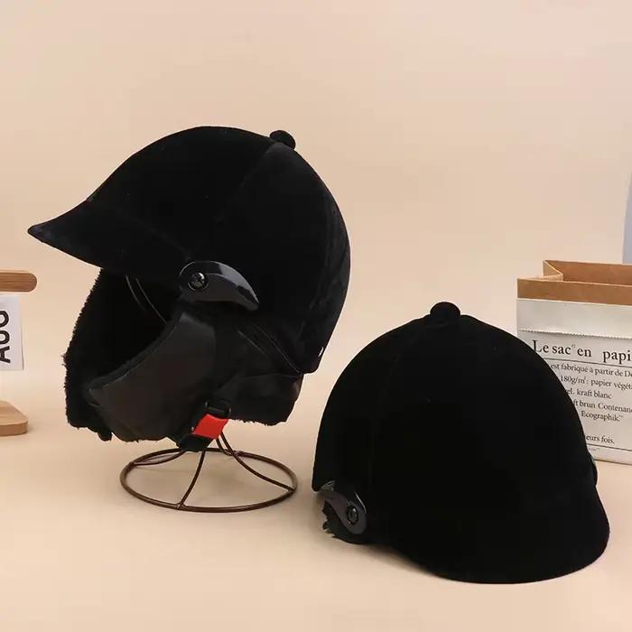 Casque d'équitation professionnel unisexe classique casquette