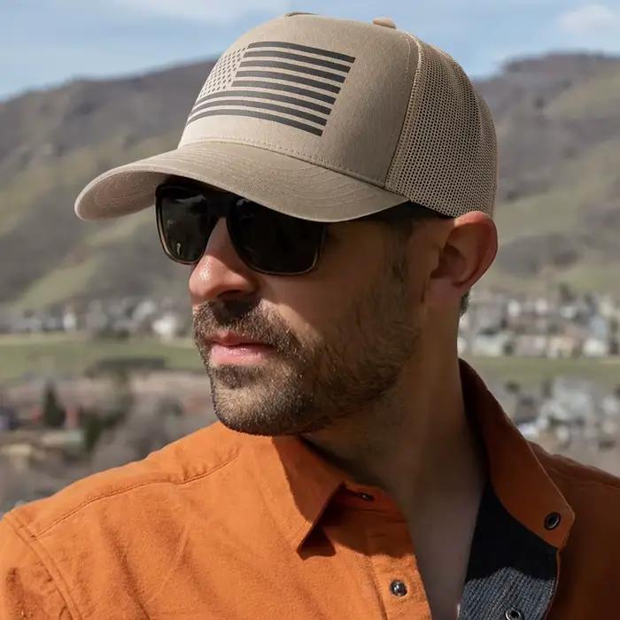 Casquette de baseball drapeau américain 2025 en polyester pour homme et femme design patriotique étoiles et rayures ajustement réglable quatre saisons occassions décontractées