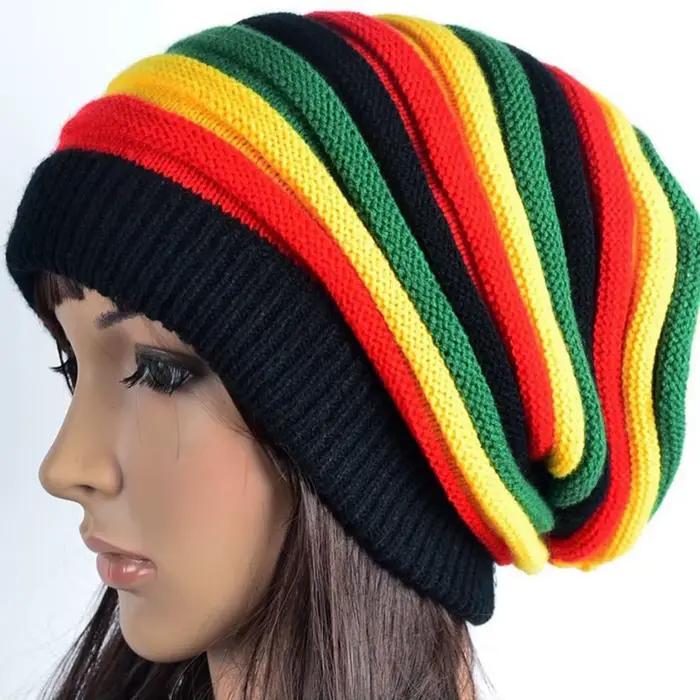 Bonnet en tricot épais extensible en acrylique doux