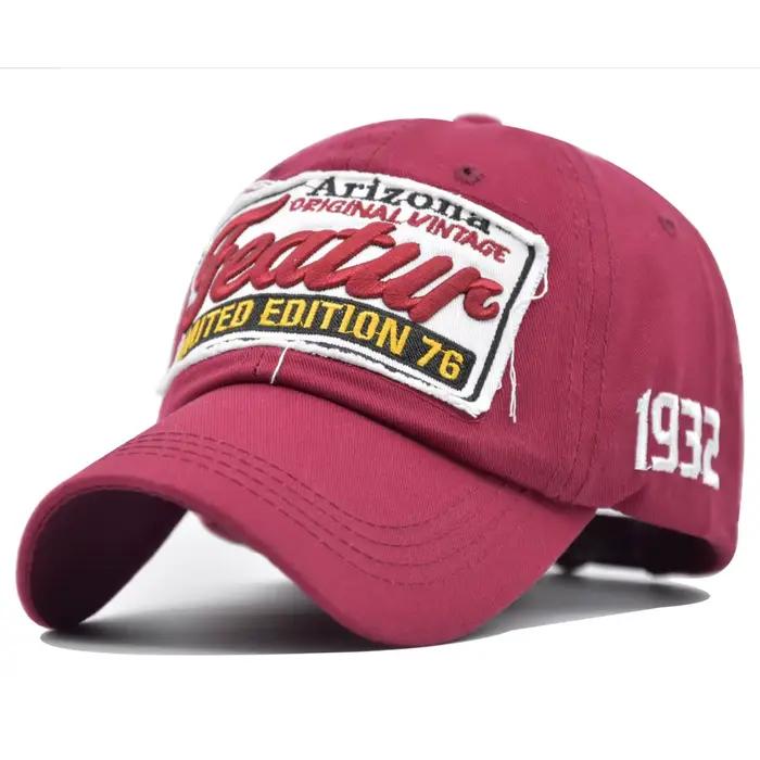 Casquette de Baseball Streetwear rose rouge lettre broderie