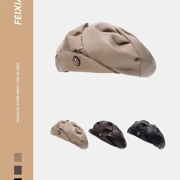 Béret en cuir nuage pour femmes