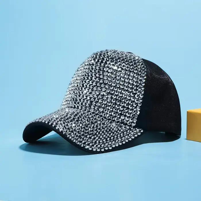 Casquette de baseball ornée de strass étincelante pour homme et femme occasions spéciales et looks élégants