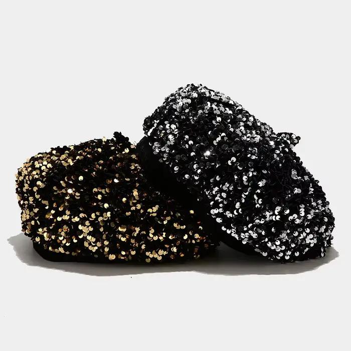 Béret à paillettes automne et hiver chapeau de peintre rue tout-match