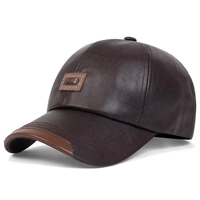 Casquettes de baseball unisexes en cuir de marque JAMONT