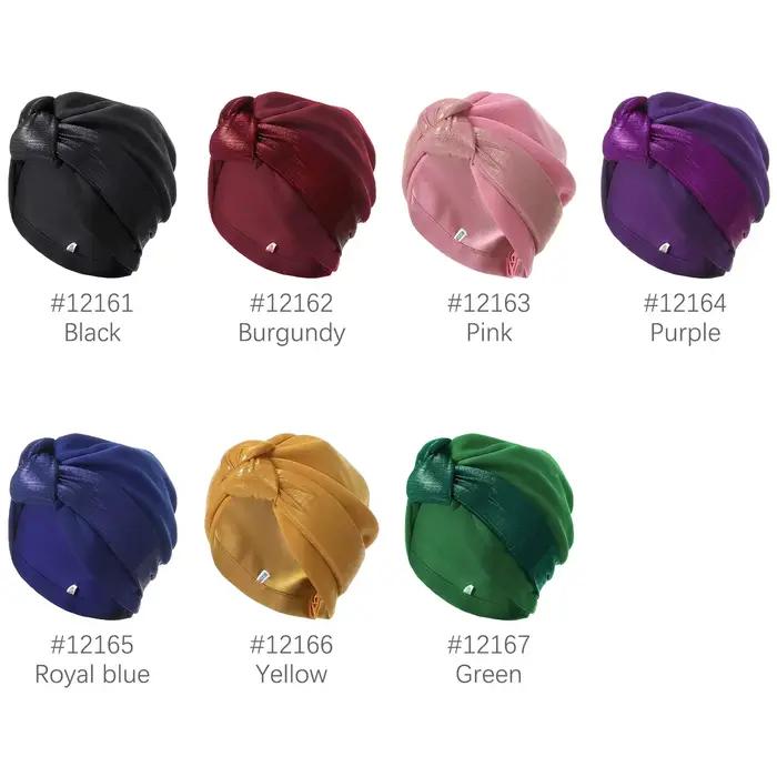 Turban décontracté en polyester pour femmes, style sportif, bord froissé, polyvalent pour toutes les saisons et occasions