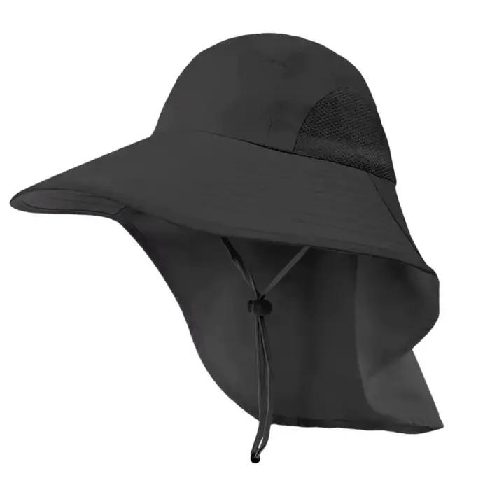 Chapeau de soleil à large bord avec protection du cou pour hommes et femmes