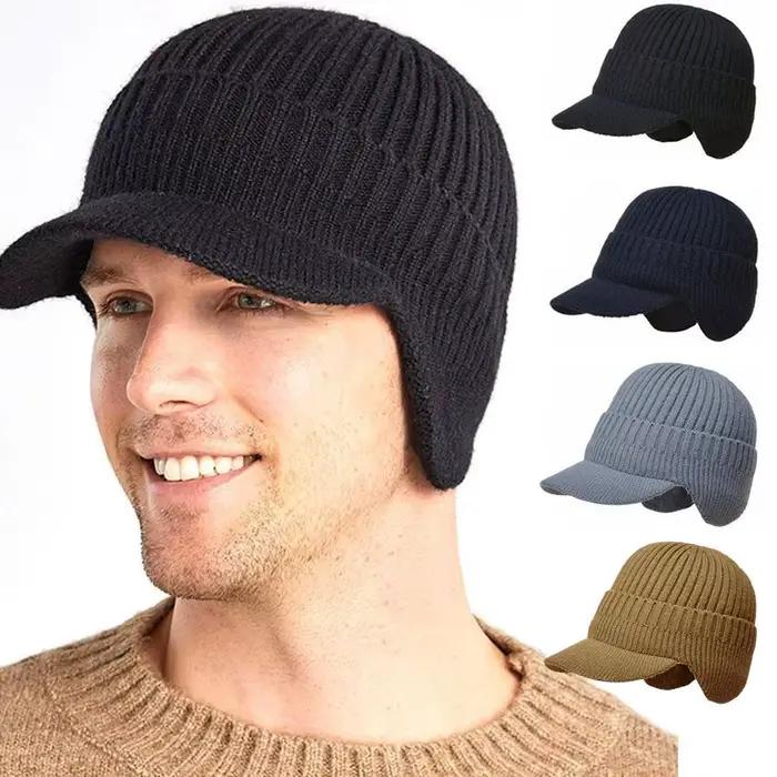 Chapeau d'hiver chaud unisexe avec bord