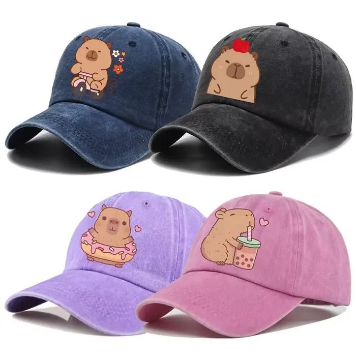 Capibara casquette de Baseball femmes hommes mignon Capybara chapeau de soleil nouveau Sport de plein air rétro Sunbonnet mode couvre-chef adulte cadeau offres spéciales