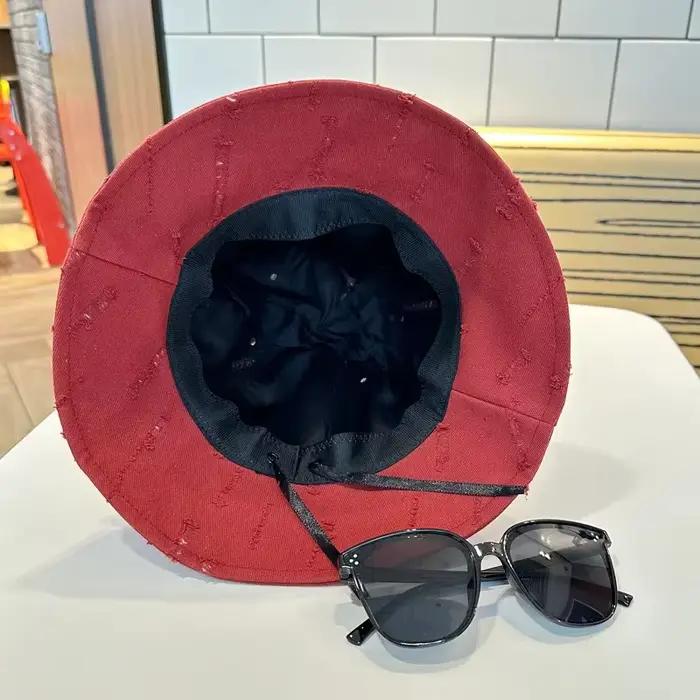 Chapeau seau avec lunettes pour femmes