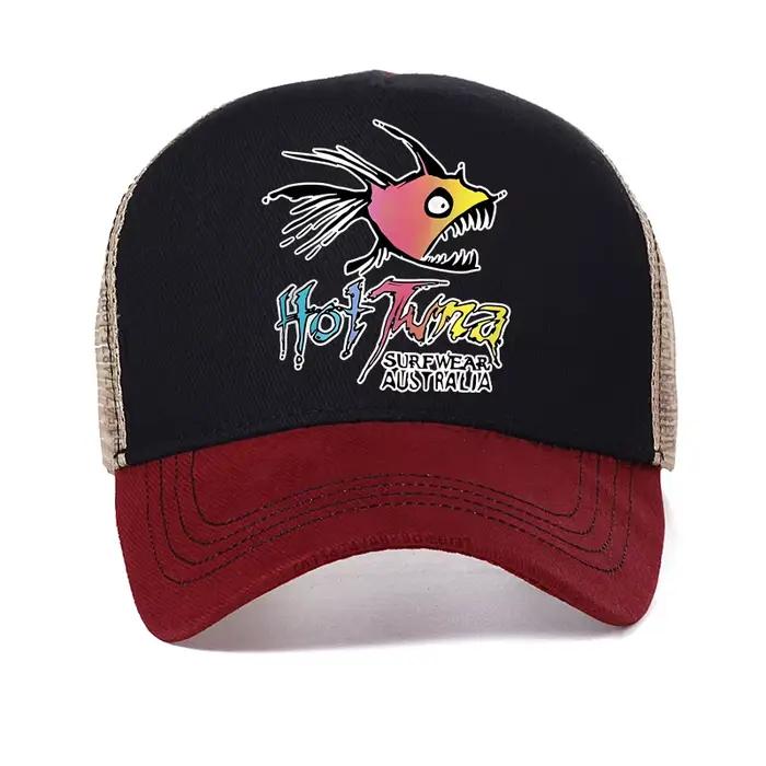 Casquette de baseball unisexe avec motif de surf et thon pour homme et femme, adaptée aux activités de plein air et aux journées décontractées