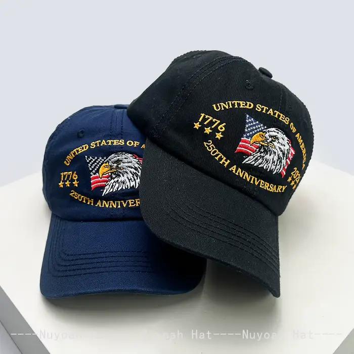 Nouvelles casquettes de baseball rétro brodées avec lettres Aigle Américain pour hommes et femmes