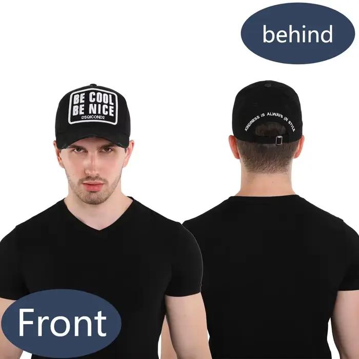 Bâton de Tennis noir et blanc haute qualité hommes et femmes chapeau conception personnalisée Triangle étoile Logo