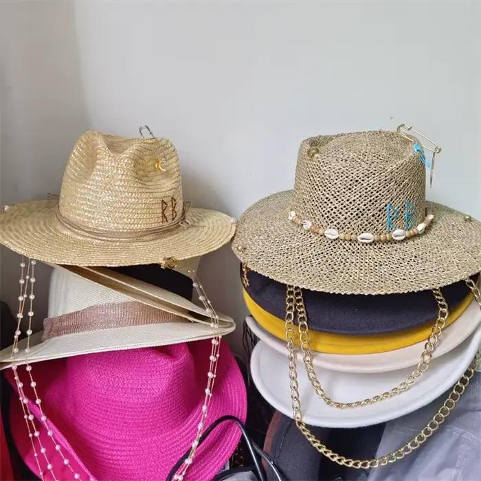 Chapeau de paille doré punk multifonction pour homme et femme, occasions extérieures et événements spéciaux