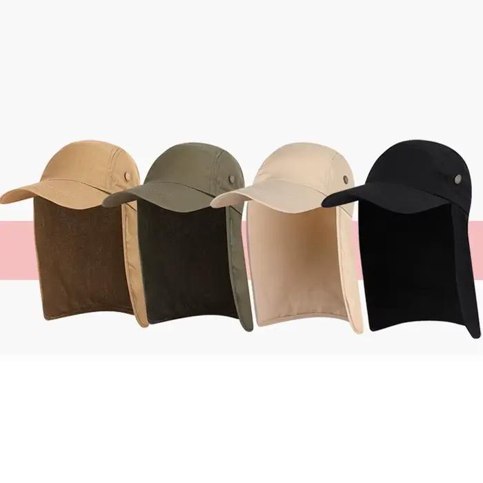 Chapeau de soleil à large bord avec rabat de cou pour protection UV, activités de plein air, randonnée et voyages en été