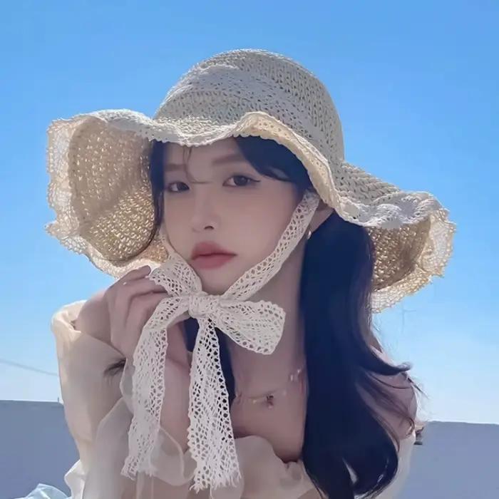 Chapeau de soleil de plage d'été pour femmes