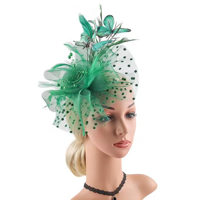 Chapeau Derby Papillon Classique et Élégant avec Pince à Cheveux