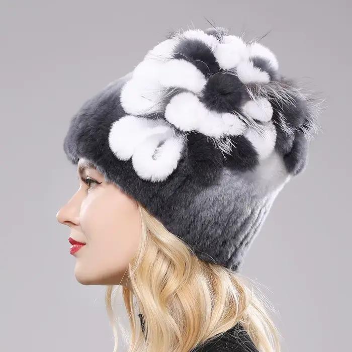 Chapeau de princesse en fourrure de renard pour femmes élégant et chaud pour les occasions hivernales et extérieures