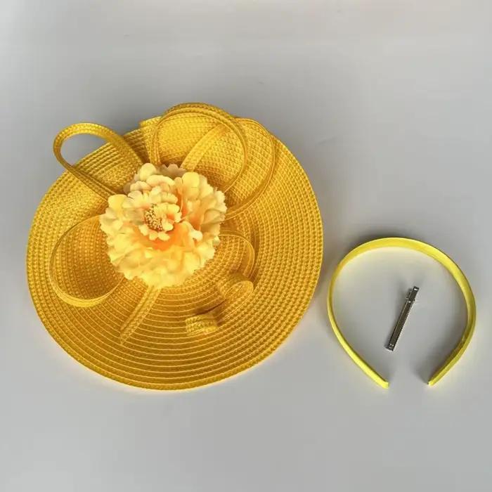 Chapeau Kentucky Derby à fleurs vintage élégant pour femmes occasions spéciales mariage printemps thé