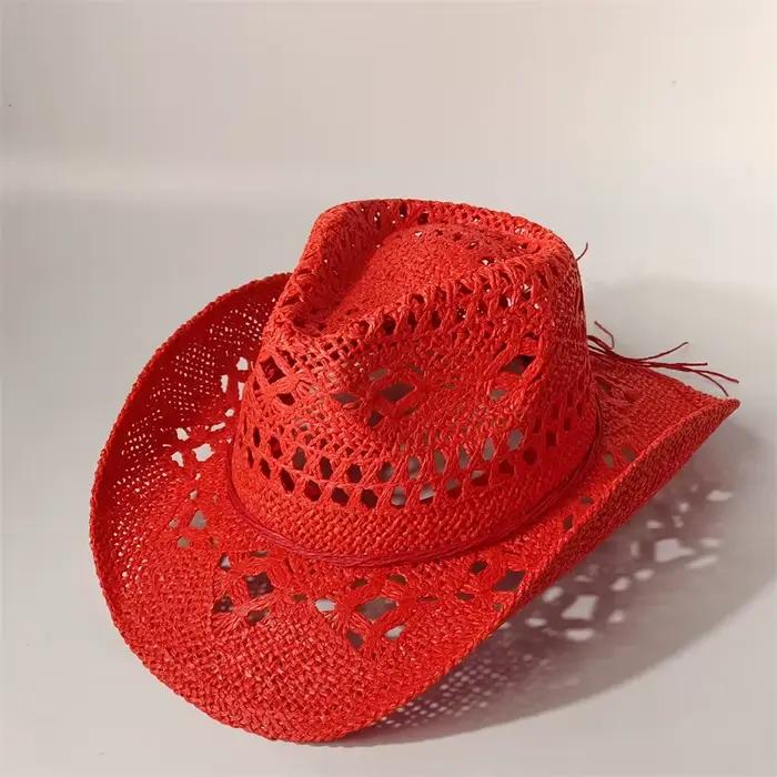 Chapeau de paille bohème Vintage pour femmes et hommes