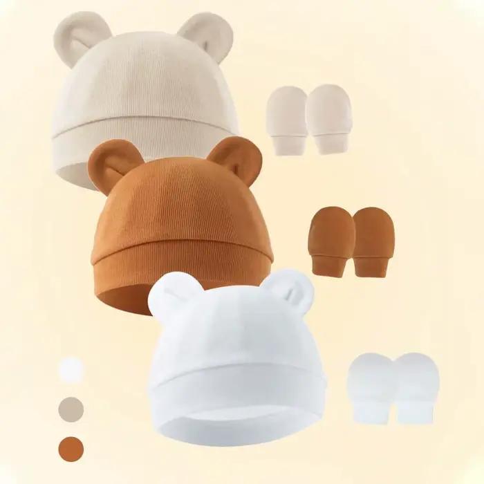 Ensemble de chapeaux et gants pour bébé fille