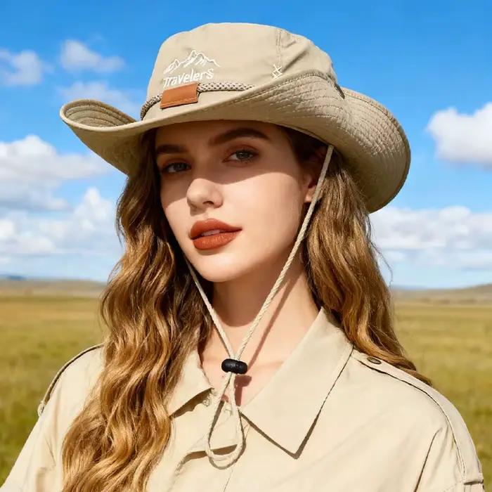 Chapeau de soleil d'extérieur kaki pour hommes