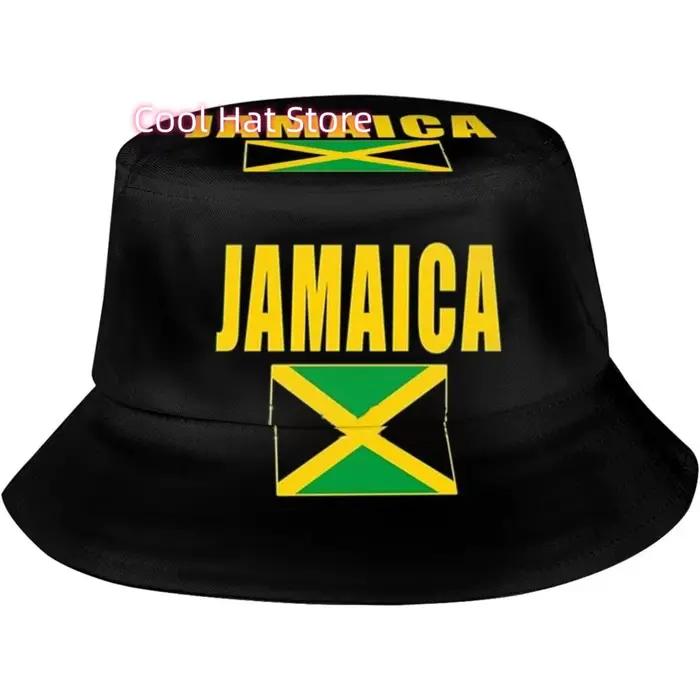 Chapeau de seau drapeau de la Jamaïque pour homme et femme, chapeau de soleil multicolor polyvalent pour toutes les saisons occasions décontractées