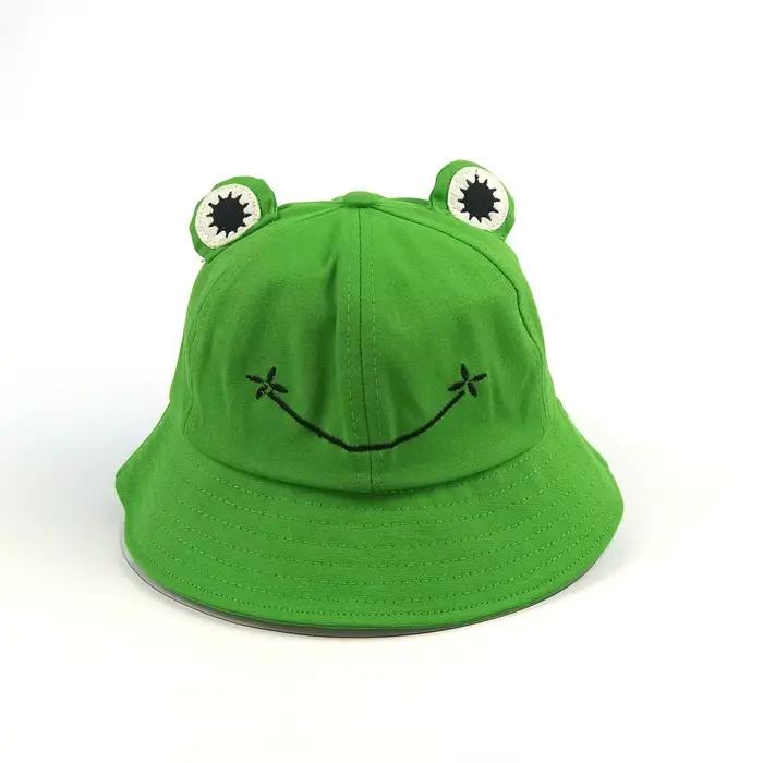 Chapeau Seau Grenouille Unisexe avec Motifs de Dessins Animés pour Activités Extérieures Adultes et Enfants Occasions de Plage Parc Randonnée