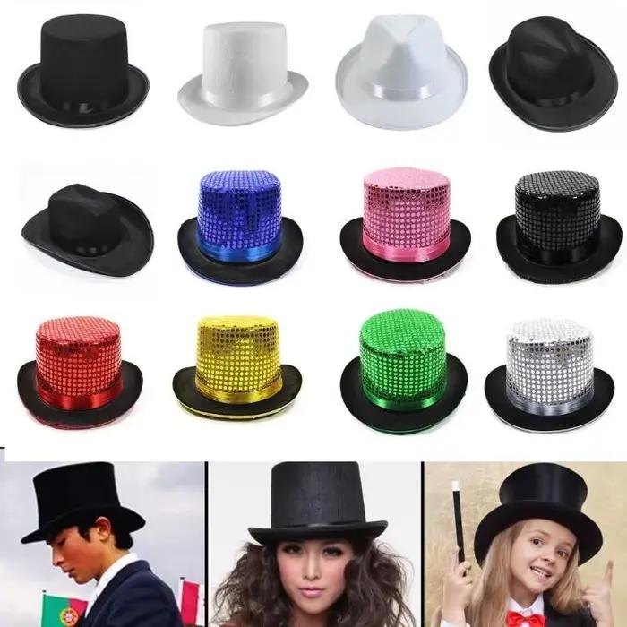 A52E chapeau melon à paillettes