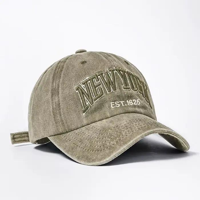 Casquette New York délavée pour hommes et femmes