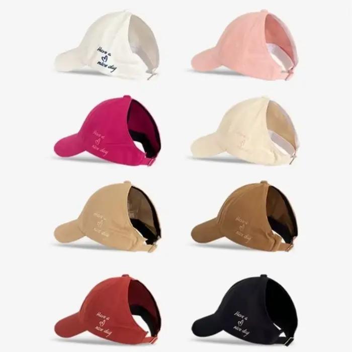 39BB Casquettes baseball en forme cœur brodé pour fille