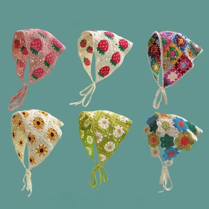 Chapeau en triangle en polyester pour femme avec de multiples couleurs pour les quatre saisons occasions extérieures et intérieures