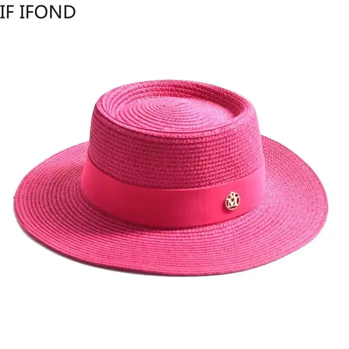 Chapeau de soleil en paille pour femmes