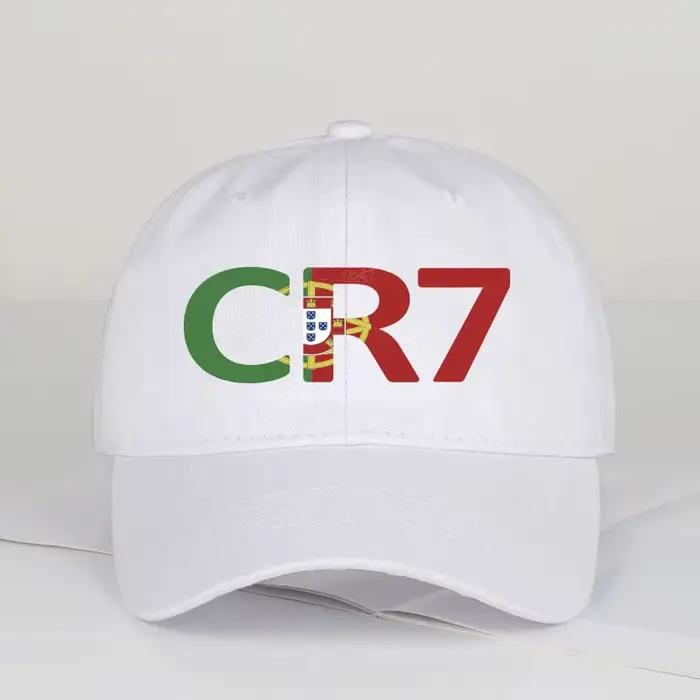 Casquette de baseball noire avec imprimé CR7 Portugal