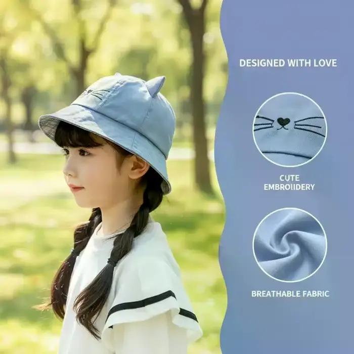 Chapeau de soleil pour enfants motif chat mignon