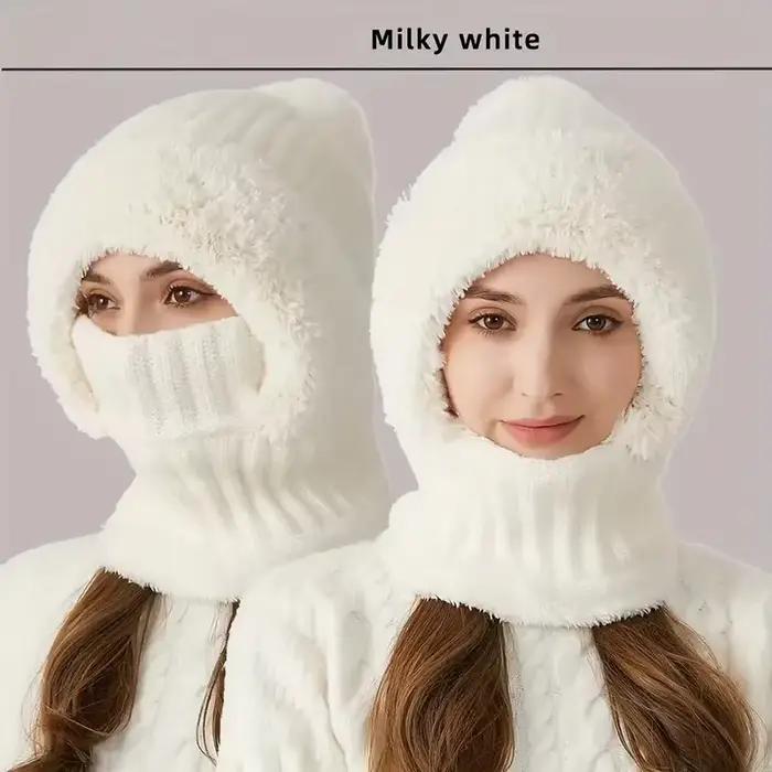 Chapeau tricoté doublé polaire d'hiver avec Protection des oreilles