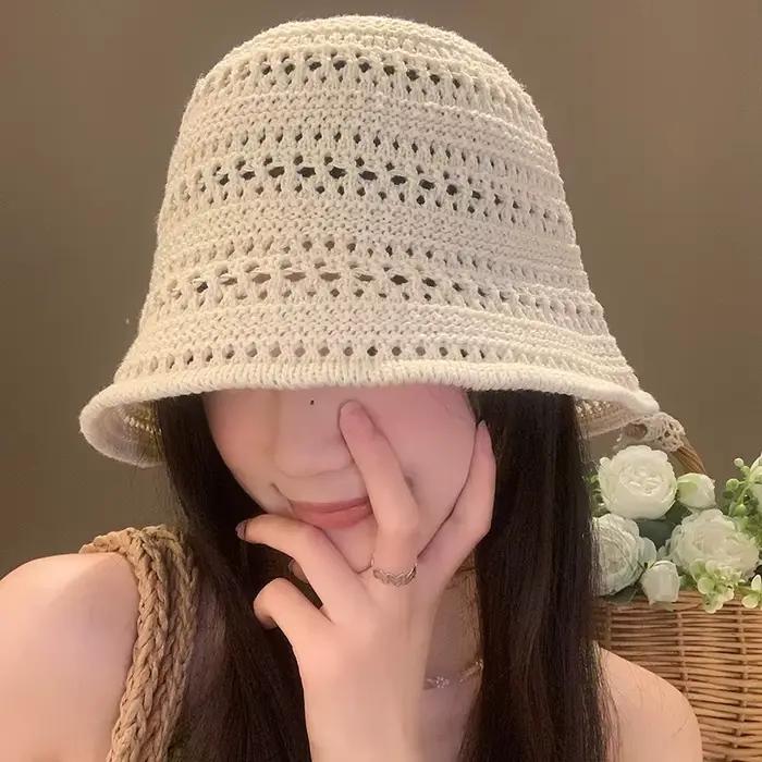 Chapeau de paille coréen d'été pour femme