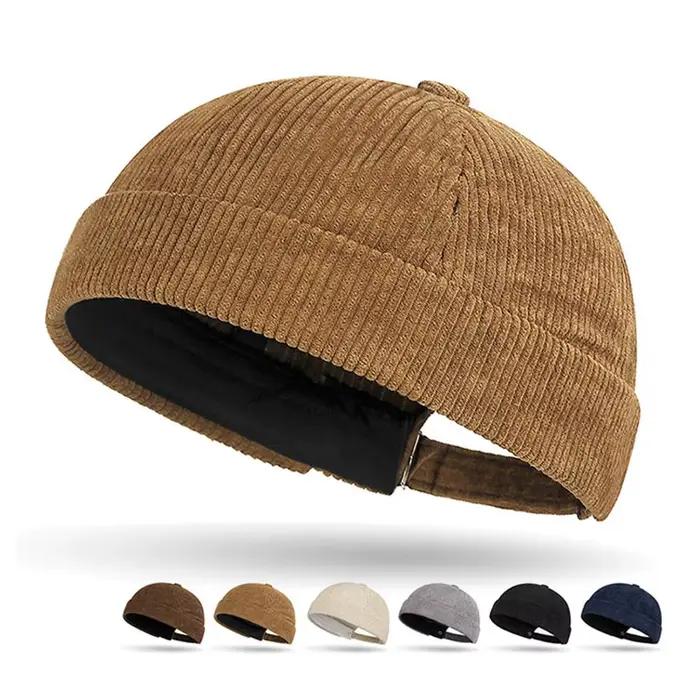 Casquette sans bords en velours côtelé pour hommes et femmes protection solaire occasion décontractée été sport polyvalente garde-robe confortable élégante
