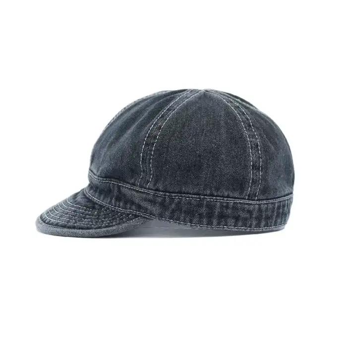 Casquette en denim à bord court protection solaire visière large style sportif pour hommes femmes extérieur décontracté sport printemps été automne