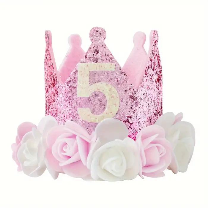 Chapeau couronne pour 1er 2e 3e anniversaire, accessoires faits à la main, bandeau pour fête d'anniversaire pour bébé, fournitures de fête prénatale, DIY