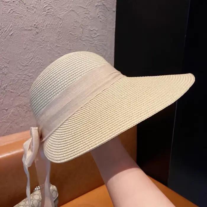 Chapeau de Paille à Gros Nministériels d Papillon pour Femme