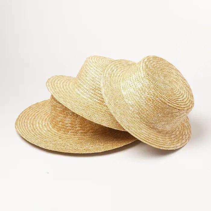 Chapeau de paille solide personnalisé