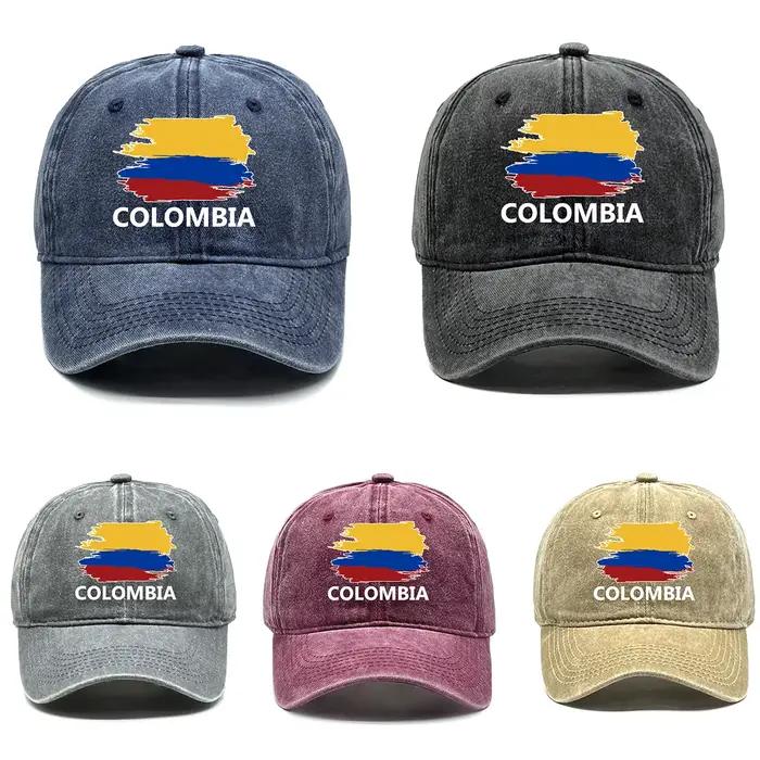 Colombie drapeau casquette de Baseball femmes en plein air décontracté couleur unie