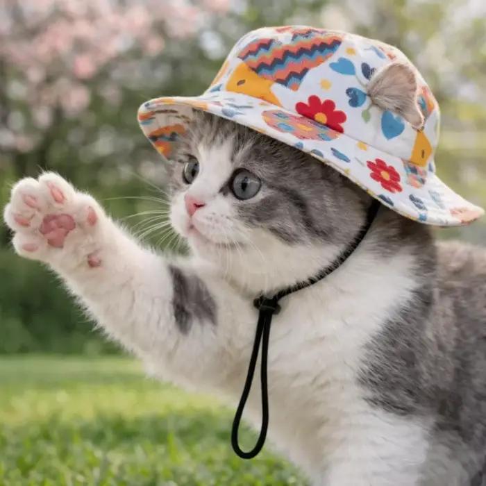 Chapeau de cowboy pour chien et chat avec trous pour les oreilles réglables, petit accessoire de fête d'anniversaire pour animaux de compagnie, pour chiots, chatons, chihuahuas et petits animaux