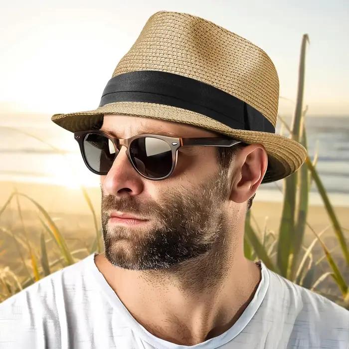 Chapeau Fedora en paille pour femmes et hommes