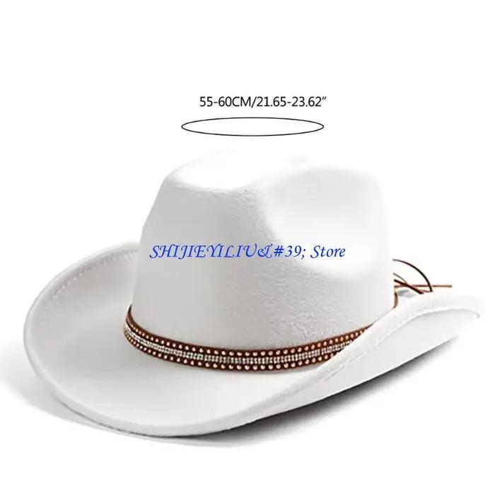 Chapeau Disco E21F, chapeau Cowboy à large bord