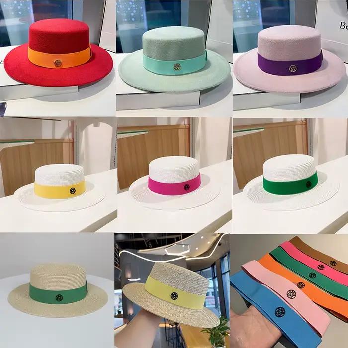 Chapeau Fedora en polyester multifonction pour hommes et femmes avec sangle élastique ou colorée pour plage et quatre saisons