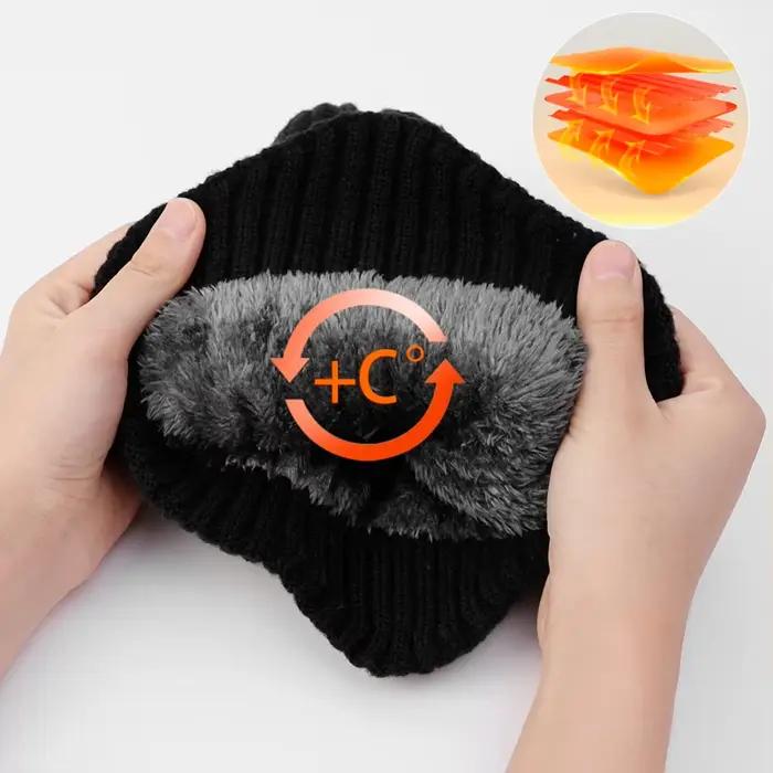 Chapeau tricoté en peluche pour hommes